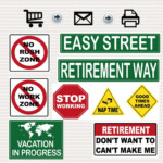 Retirement Party Printable Signs Kit Road Signs Travel Etsy