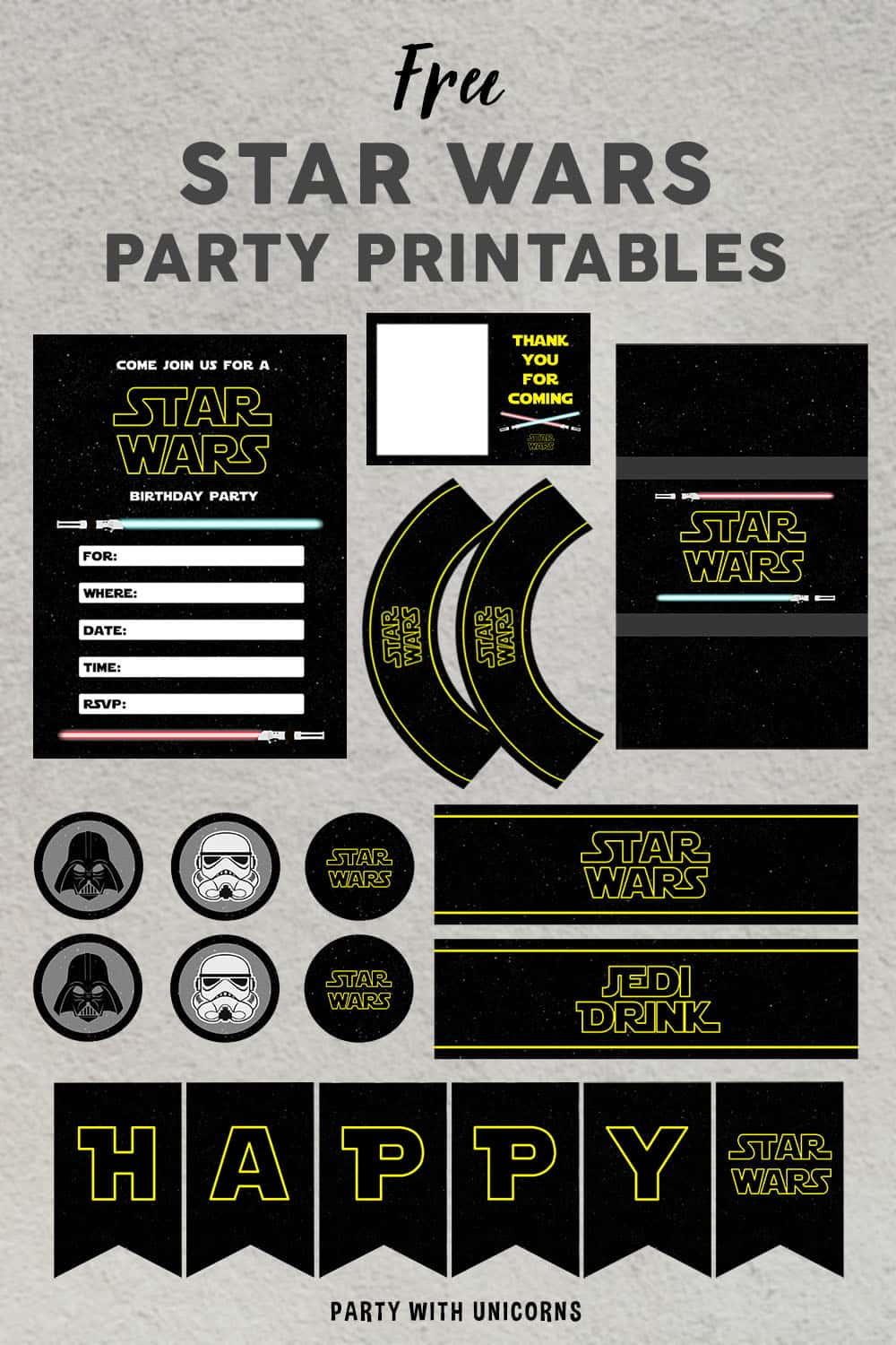 Star Wars Party Printables Free Download Star Wars Party Printables Free Download