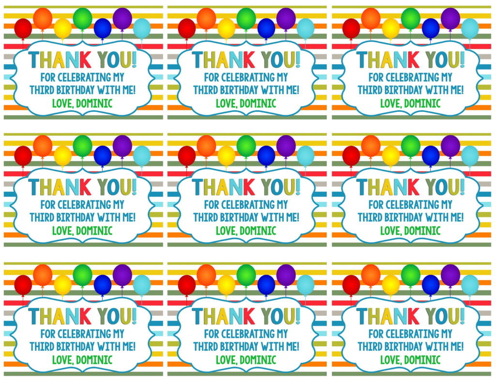 Thank You For Celebrating My Birthday Tags Printable Printable Word 