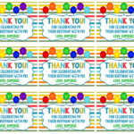Thank You For Celebrating My Birthday Tags Printable Printable Word